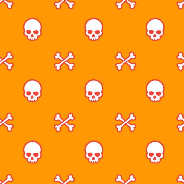 kafatası ve kemikler sorunsuz vektör desen