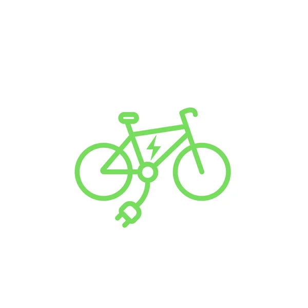 Electric bike icon, e-bike — Stock Vector