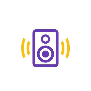 Beyaz ses hoparlör simgesini