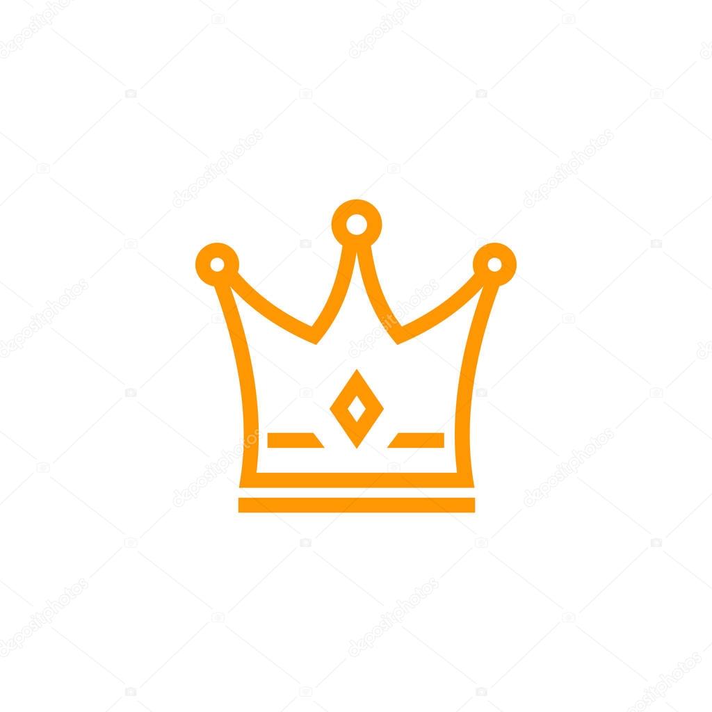 crown icon, vector logo on white
