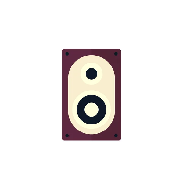 Audio speaker icon, flat style — Stock Vector