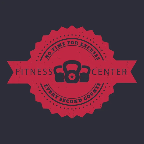 Fitness Center emblema do vintage —  Vetores de Stock