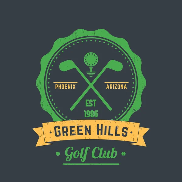 Винтажный логотип гольф-клуба — стоковый вектор