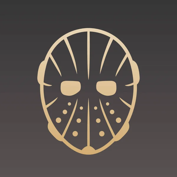 Hokey maskesi, altın kara günü — Stok Vektör