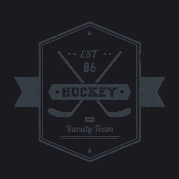 Hockey-Vintage-Emblem — Stockvektor