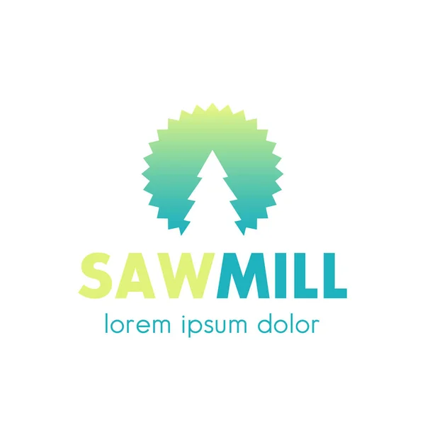 Sawmill logo design — Stock Vector