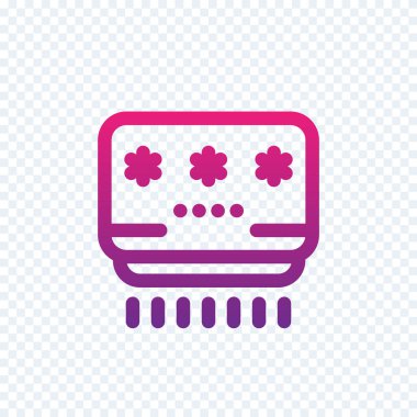 Klima izole satırı simgesi, vektör çizim