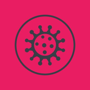 Virüs simgesi, patojen, mikrobiyoloji, Viroloji, virion, vektör çizim