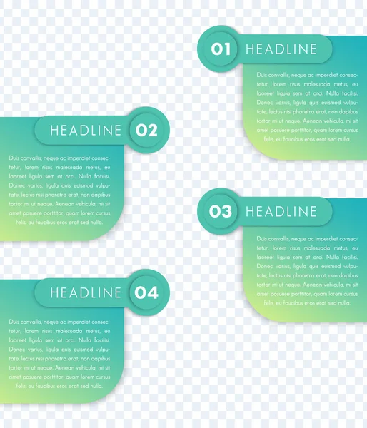 Étiquettes Pas Pas Chronologie Éléments Conception Infographique — Image vectorielle