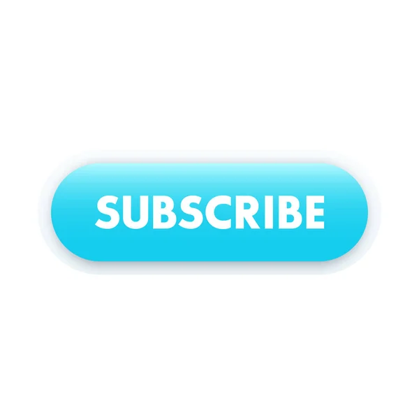 Botão Subscribe Para Web Azul Sobre Branco Ilustração Vetorial — Vetor de Stock