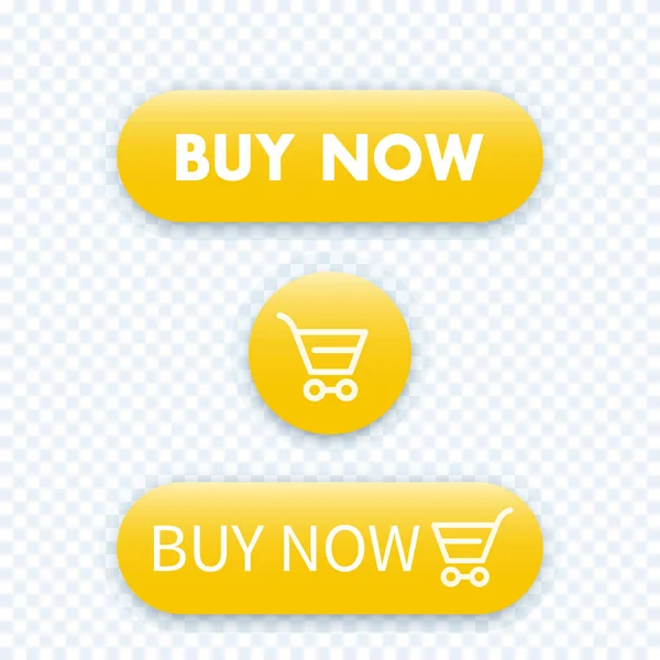 Buy Now Yellow Buttons Web — Stock Vector