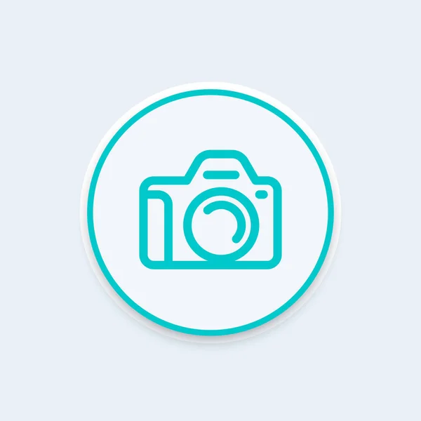 Camerasymbool Regel Teken Van Fotografie Vectorillustratie — Stockvector