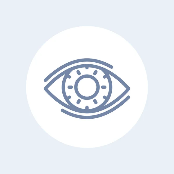 Ikona Čáry Oko Izolované Bílém — Stockový vektor