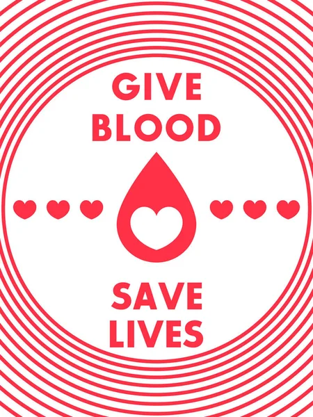 Desenho Cartaz Doação Sangue — Vetor de Stock