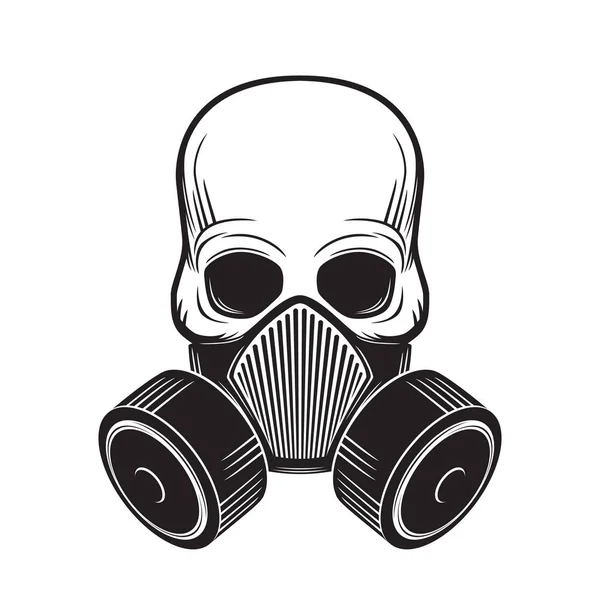 Skull Gas Mask Vector Illustration — Stock Vector
