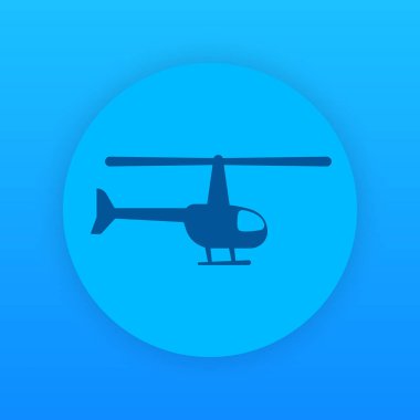 Helikopter vektör çizim simgesini mavi