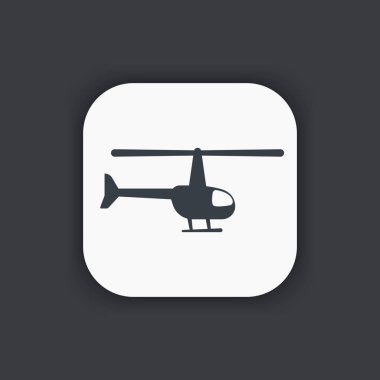 Helikopter simgesi, yan görünüm