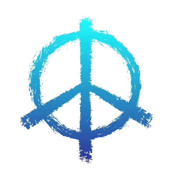 Знак Миру Синій Білому Векторні Ілюстрації — стоковий вектор