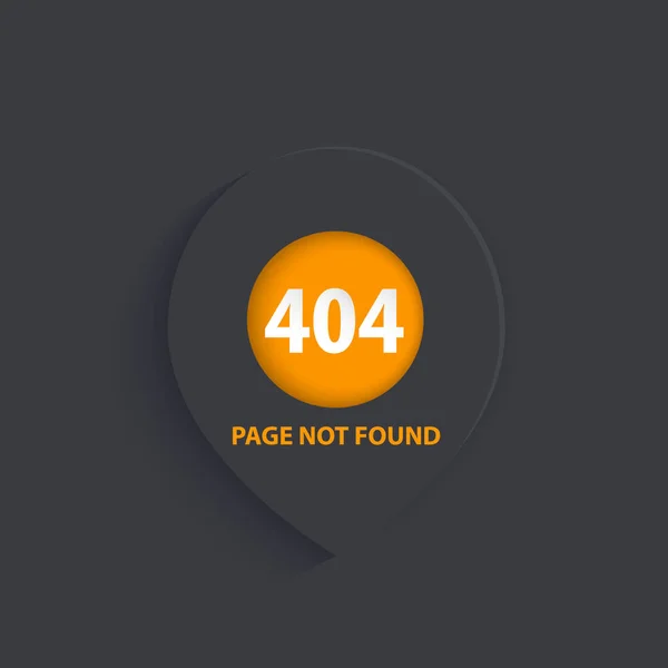 404 Помилка Сторінку Знайдено Темна Версія Векторні Ілюстрації — стоковий вектор