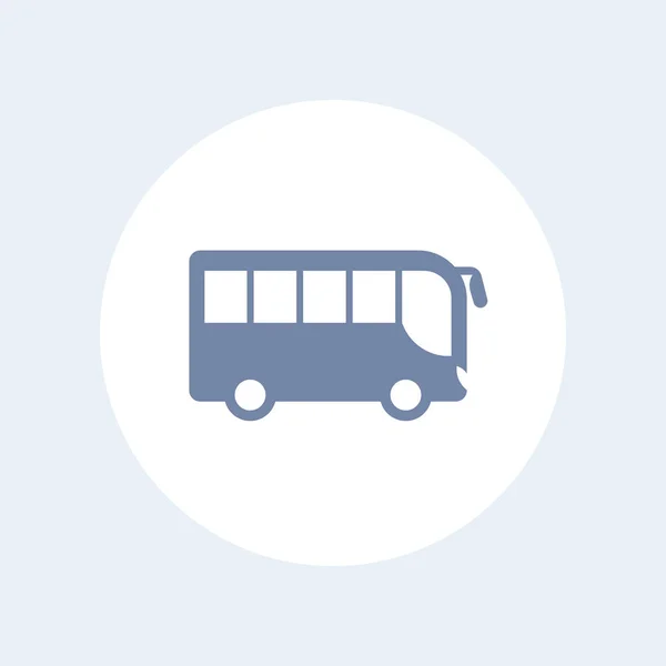 Иконка Автобуса Изолирована Белом Вид Сбоку — стоковый вектор
