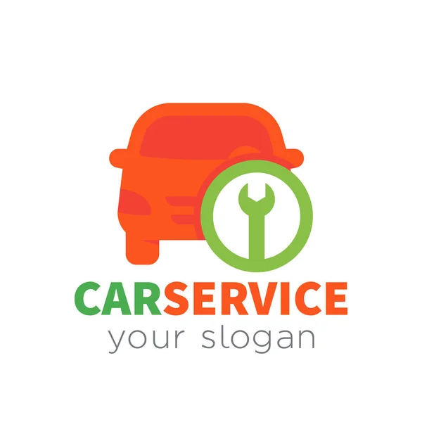 Car Service Logo Element Orange Green — Stock Vector