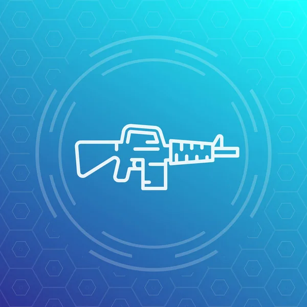 Sniper rifle icon, vector symbol on blue • wall stickers round