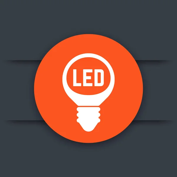 Led Lampe Flaches Symbol Vektorillustration — Stockvektor