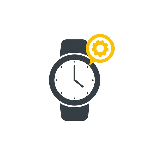 Годинник ремонт векторний логотип — стоковий вектор