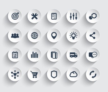 Web Icons set, pazarlama, e-ticaret, hizmet