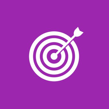 ok Merkezi hedef vektör simgesi