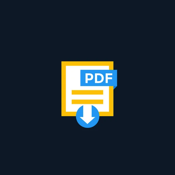 PDF-dokument ikon, download PDF-fil vektor – Stock-vektor
