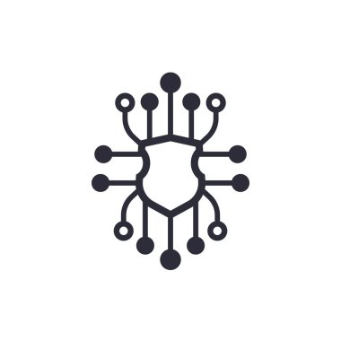 Siber Güvenlik simgesi Beyaz