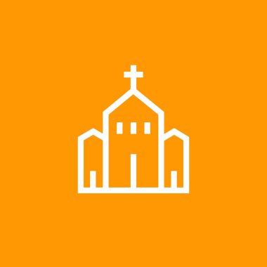 Kilise kutsal kişilerin resmi, doğrusal piktogram