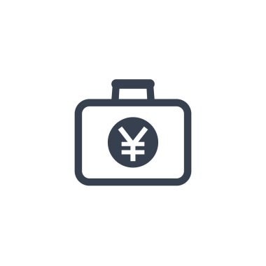 beyaz üzerine yuan ile portföy simgesi