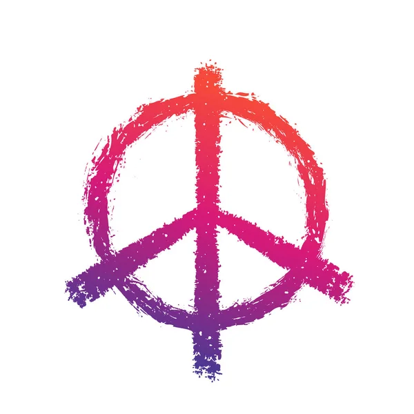 Signe de paix sur blanc — Image vectorielle