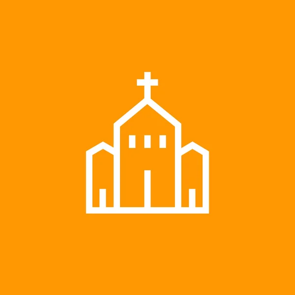 Ikona Kościoła, liniowe piktogram — Wektor stockowy