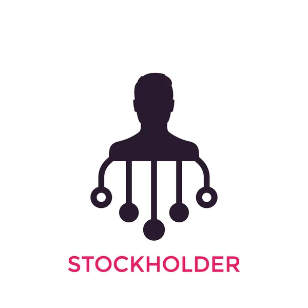 Accionista, icono financiero — Vector de stock