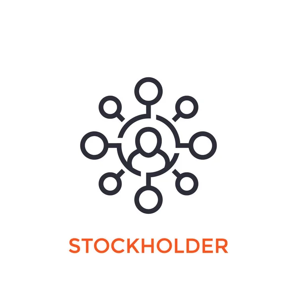 Icono del accionista en blanco — Vector de stock