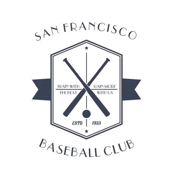 Emblema vintage baseball, stampa t-shirt — Vettoriale Stock