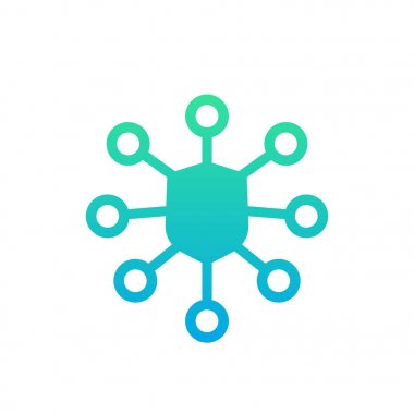 Ağ güvenlik vektör simgesi