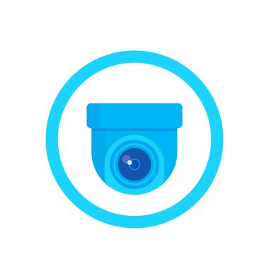 CCTV kamera vektör simgesi Beyaz