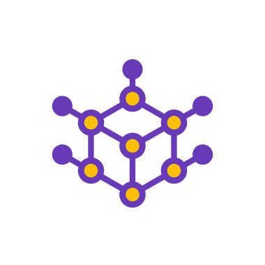 kübik logo tasarımı, vektör çizim