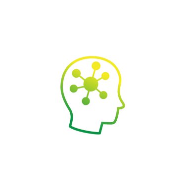 İnsan kafası ve vektörü olan psikoloji simgesi