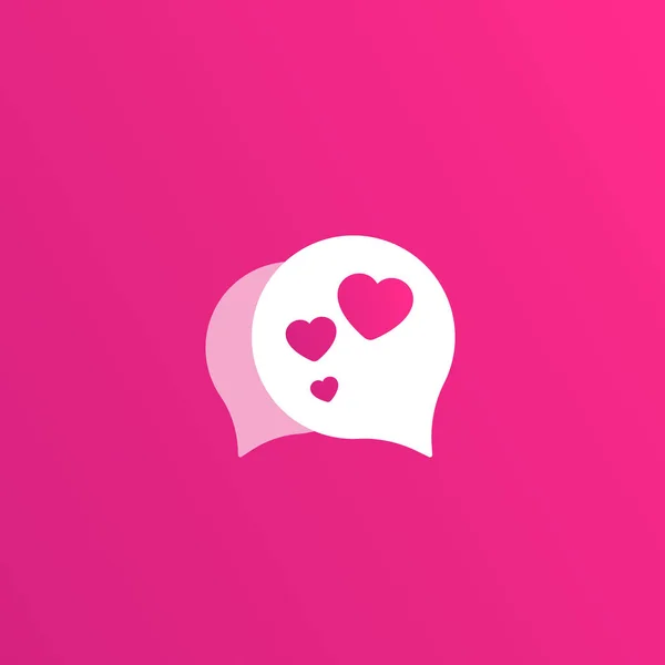 Додаток знайомств, любовний чат Векторний логотип для додатків та Інтернету — стоковий вектор