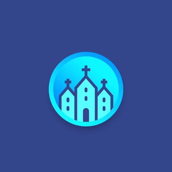 Kirche, Tempel Vektor Logo — Stockvektor