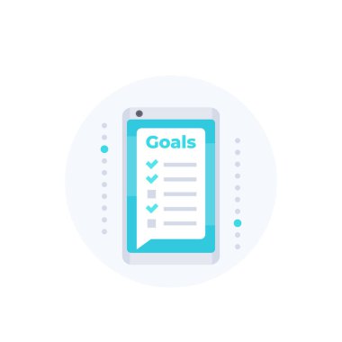 Akıllı telefonda hedef belirleme uygulaması, vektör simgesi