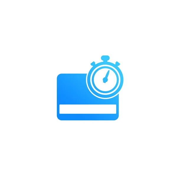 Fast payment with card vector icon — Stock Vector