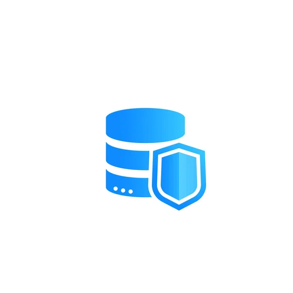 데이터베이스 보안 및 데이터 보호 아이콘 — 스톡 벡터