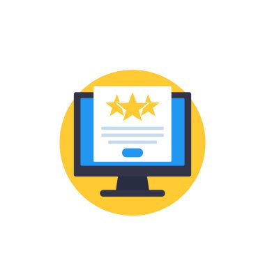 Çevrimiçi sıralama vektör simgesi