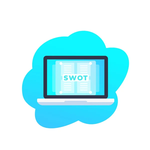 Icono de vector SWOT — Vector de stock